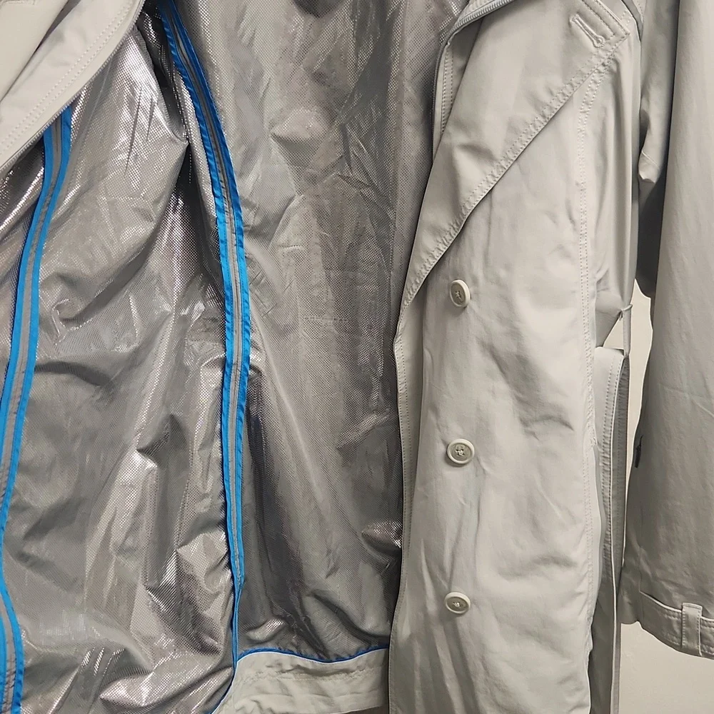 Omni-Heat Full Zip Double Breasted Trench Coat